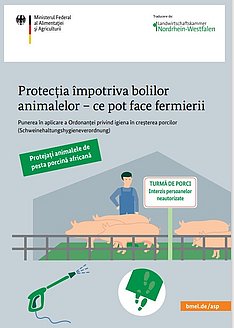Cover der Broschüre Schutz vor Tierseuchen des BMEL. Klick führt zu Großansicht in neuem Fenster. 